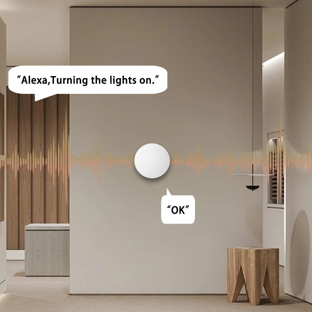 Tuya Zigbee Smart Wireless Кнопка переключения сцен Пульт дистанционного управления Многосценарная связь Поддержка Alexa Голосовой помощник Goolge Home