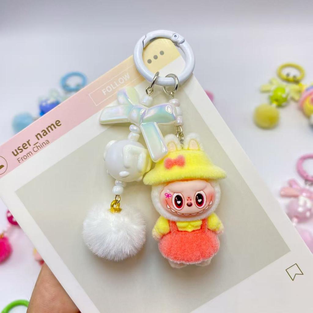 1 Плюшевый Лабубу Пасторальный Брелок Подвеска DIY Аксессуар ручной работы