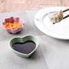 Heart Wheat Straw Seasoning Dish: Creative Plastic Pickle & Snack Plate.