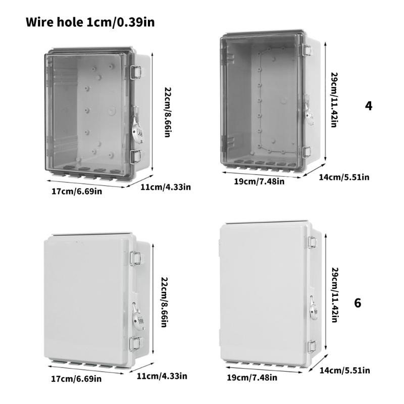 Electrical Enclosure Plastic Outdoor Electrical Connection Box Waterproof Power Box Indoor Wire Shell Easy to Install