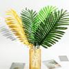 12 шт. искусственных пальмовых листьев, стебли, зелень, тропические пальмовые листья, искусственные листья монстеры, растение для пальмы, домашний стол, свадьба, день рождения, тематическая вечеринка, декор
