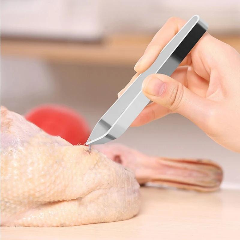 Пинцет Рыбий шип Инструменты для удаления свиной шерсти Плоскогубцы из нержавеющей стали Диагональные плоскогубцы Кухонные инструменты для еды Инструменты для морепродуктов