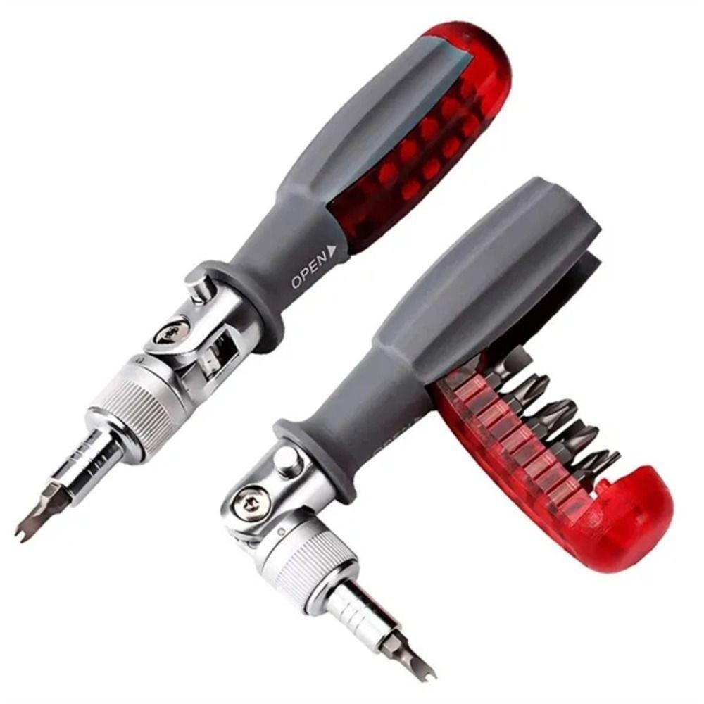 Foldable Rapid Ratchet Screwdriver Adjustable Angle Ratchet Screwdriver Cross Slotted Screwdriver