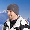 Winter Knitting Woolen Cap Men's Outdoor Cycling Earflaps Toque Fleece-lined Warm-Keeping and Cold-Proof Hat