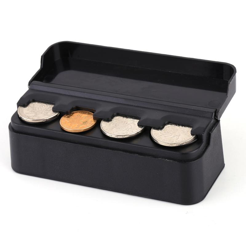 Car Coin Holder Auto Coin Organizer Auto Car Portable Plastic Car Storage Box Case Container Organizer Storage Bag