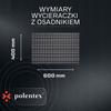 Polentex Aluminum Doormat C22 Brush/Black Rubber 60X40 + Sediment Cup