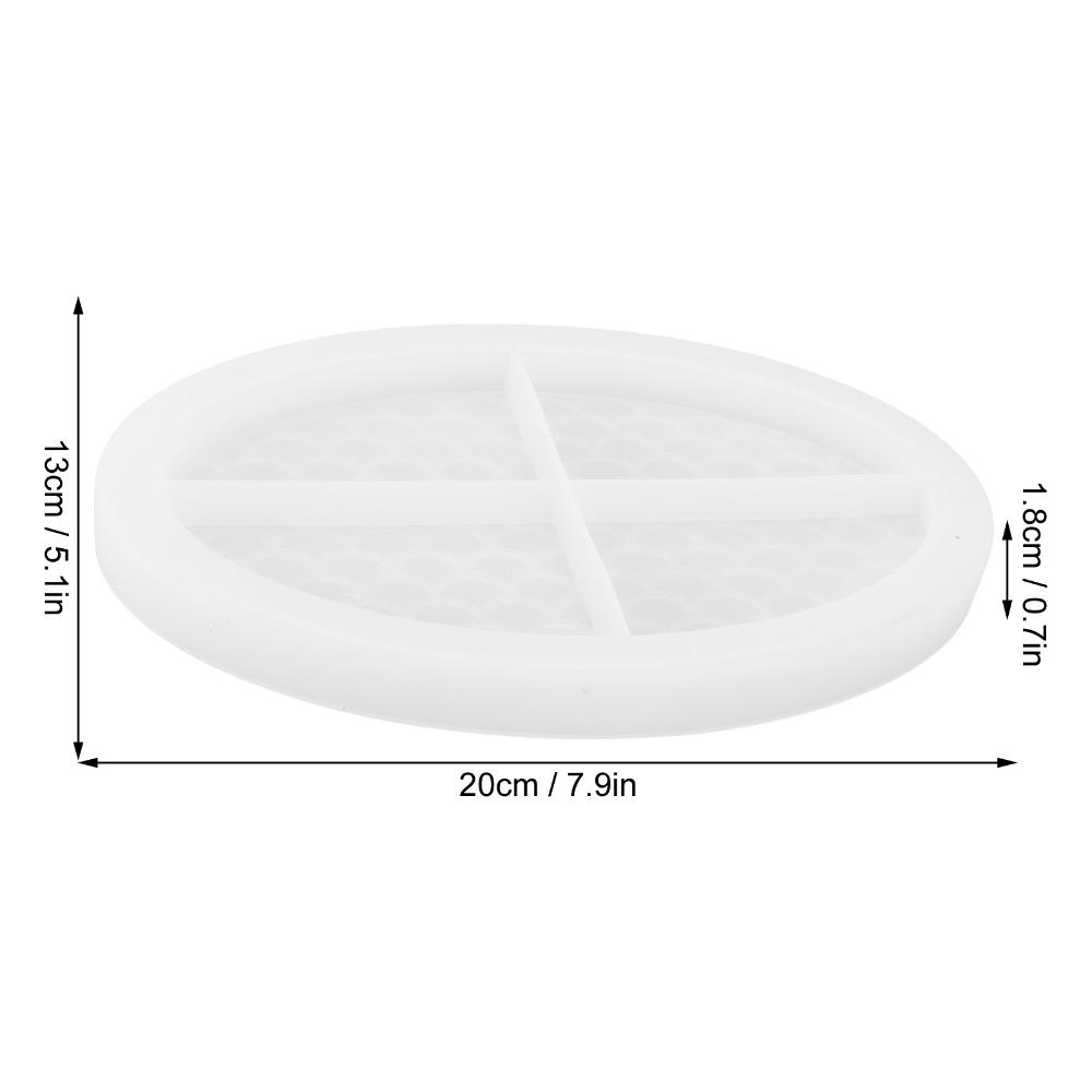 Soft Silicone Silicone Tray Mold Easily Demold Fruit Tray Mold Oval Tray Mold DIY Craft