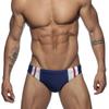 Men Swim Briefs Trunks Color Blocking Fashion PrintTight Fit Sexy Swimwear Beach Wear Tanning Surfing GYM