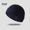 Unisex Knitted Hat Autumn Winter Warm Men Women Solid Color Exquisite Weaving Ribbed Beanies Outdoor Windproof Thick Hiking Cycling Brimless Knitting