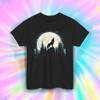 Wolf Howling At Full Moon Shirt Forest Nature Night Wilderness Animal Tee S-5XL