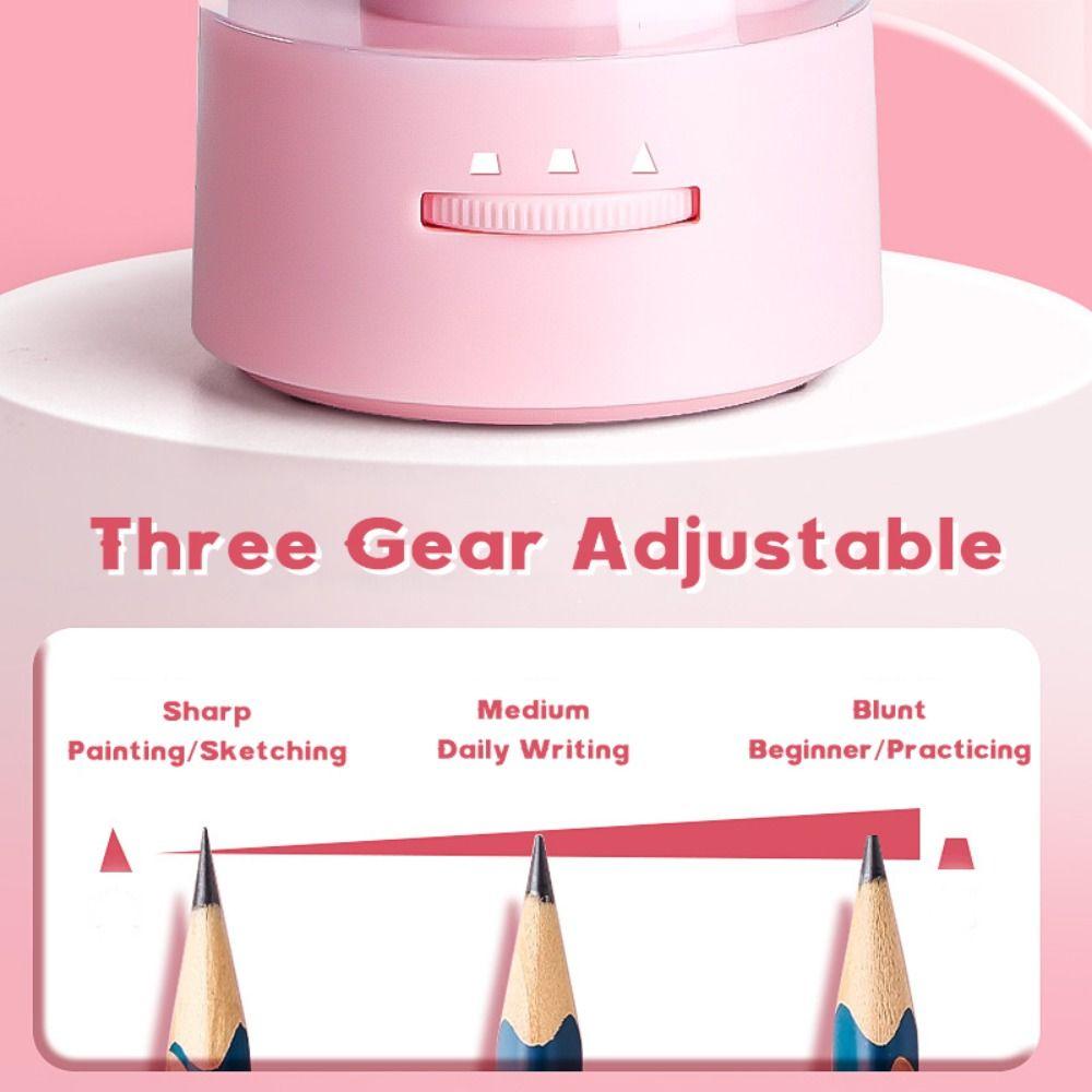 Dual Power Supply Automatic Pencil Sharpener USB&Battery Pencil Sharpening Tool Back To School