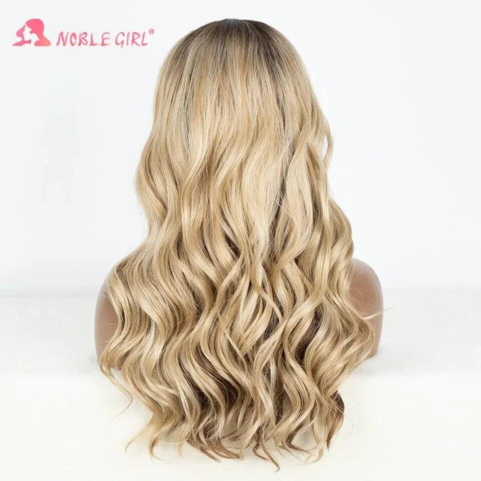 Синтетический парик фронта шнурка, длинный вьющийся волнистый бесклеевой парик, парик шнурка для женщин, парик фронта шнурка, коричневый парик, парик фронта шнурка, косплей парик