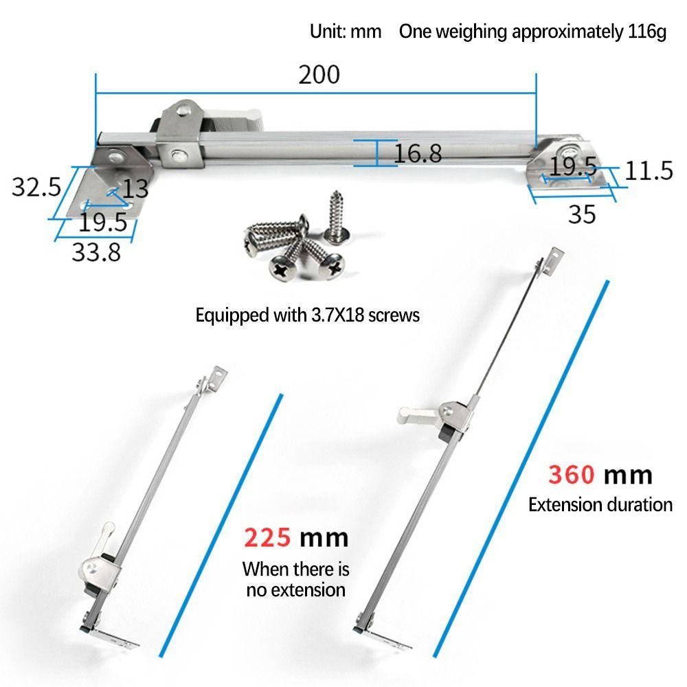 Steel Windproof Gusset Fixed Window Limiter Angle Controller Children Safety Lock Window Support