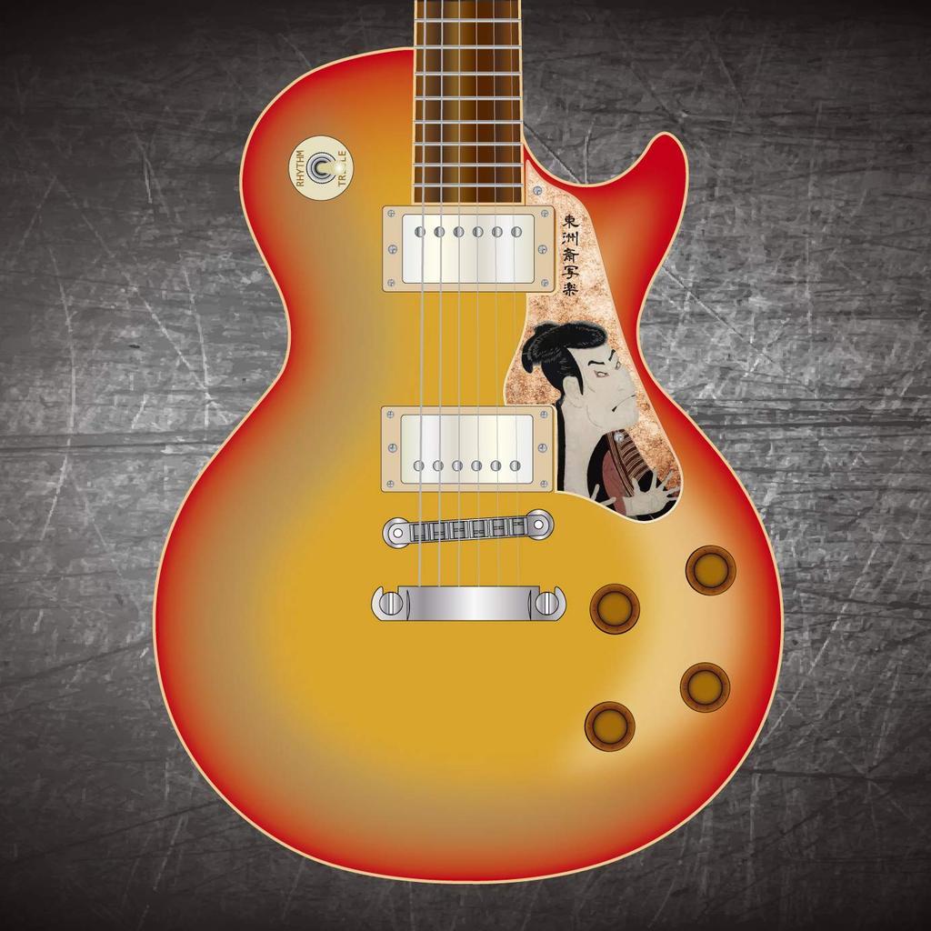 SCORELAY PICKS Пикгард Les Paul [Принт Sharaku] SC-GPL015