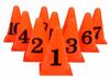 [narunaru] Marker Cones with Numbers, Set of 10, for Soccer, Track and Field, Training, and Marking