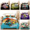 3D комплект постельного белья для скейтборда, роскошный пододеяльник с HD-печатью, 2/3, комната для мальчиков, DE135 * 200, домашний мягкий и легко чистящийся комплект домашней одежды на молнии