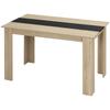Dining Table Kitchen Table Modern Design with Large Top 2-4 People in Wood Dim. 120L x 69W x 75H cm