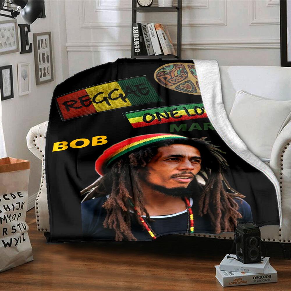 Bob Marley Blanket Durable Comfort Perfect for Bedding Picnics Office for All Seasons Warmthful Decor Unique Gift for Family and Friends Camping