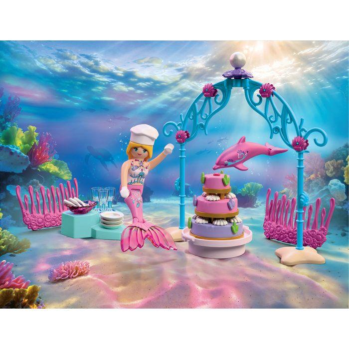 PLAYMOBIL 72108 Buffet de mariage des sirenes, Les Sirenes Fantasy & Magic, 60 pieces, Des 4 ans