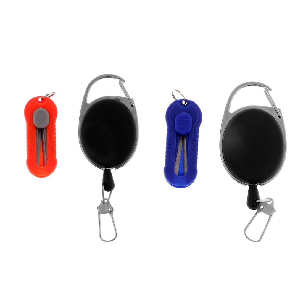 Mini Tube Hose Cutter with Fly Fishing Snippers Retractable Keychain for Fishing and Travel