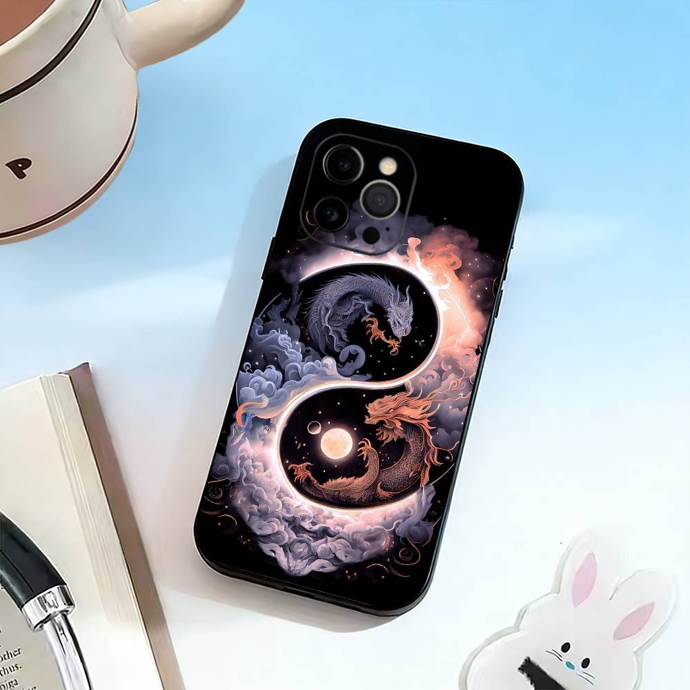 Yin Yang D-Dragon Collection Phone Case Silicone Soft For IPhone 17 16 15 14 13 12 11 X XR Plus Pro Max Plus