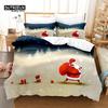 Christmas Digital Printing Bedding Set Christmas Santa Duvet Cover Set 3D Bedding Linen Queen Size Fashion Design