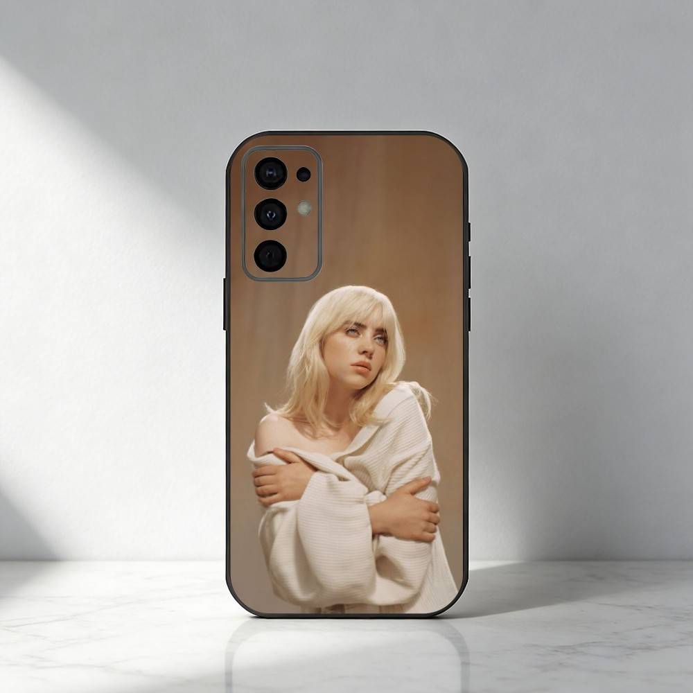 Чехол для телефона Billie Singer E-Eilish WILDFLOWER для Samsung S25, S24, S21, S22, S23, S20, Ultra, S26, Plus, Fe, Note, 5G Черный
