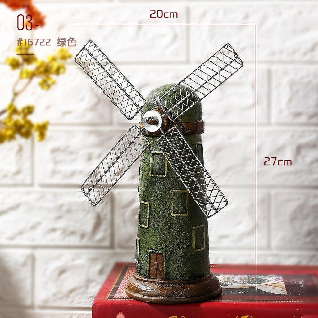Винтажная голландская ветряная мельница, смола, настольный декор, ручная роспись, фермерский дом, рождественская деревня для полки и каминной полки, подарок для коллекционера