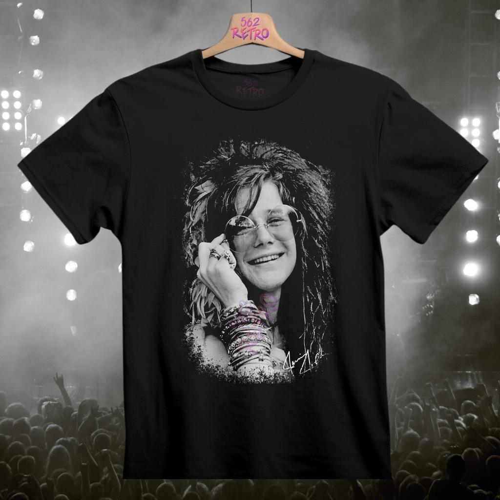 Классическая рок-группа Janis Joplin Футболка Черная S-3XL