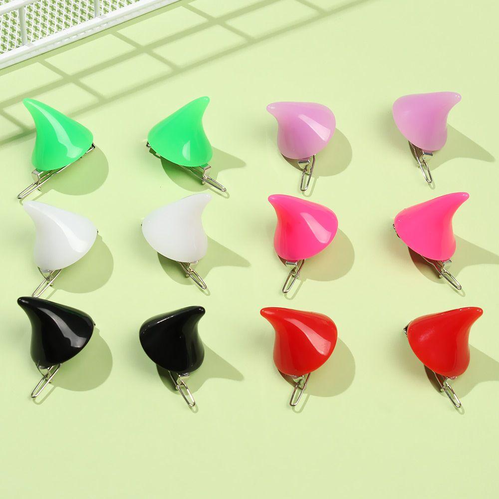 1 Pair Party Halloween Horn Gothic Small Demon Costume Pin Hair Clips OX Horn Hairpins