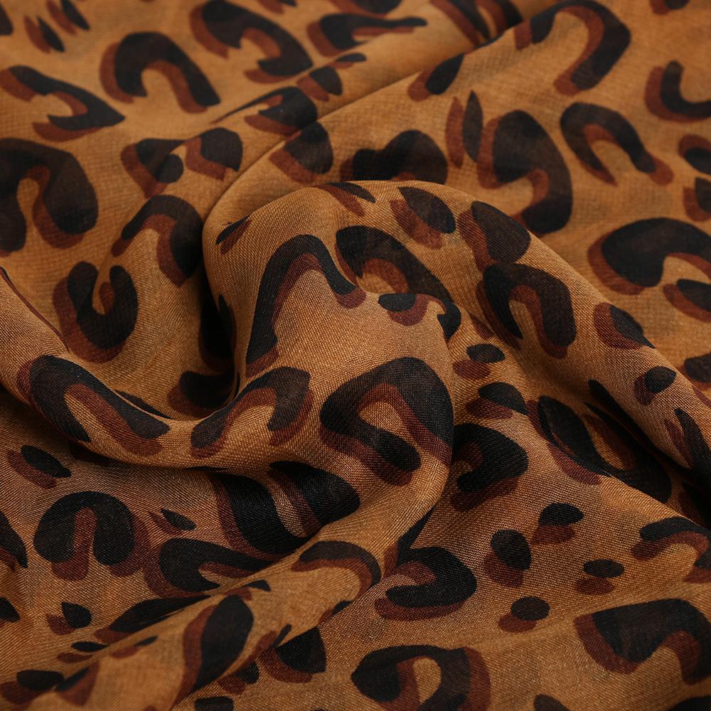 Long Ladies Fashion Leopard Scarf Wrap Chiffon Shawl