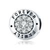 WOSTU 925 Silver Forever Family Dangle Charm Home House Enamel Beads Pendant Fit Bracelet DIY Jewelry