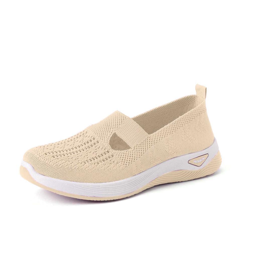 Тканевые туфли женские осенние новые дышащие средние повседневные большого размера женские туфли наклейка TEMU