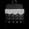 Bling Crystal Rhinestone Car Air Vent Pocket Bag Storage Box Organizer Universal Leather Car Mobile Phone Glasses Holder