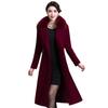 Autumn and Winter Woolen Coat Women's Mid-length Fur Collar Single-sided Cashmere Coat