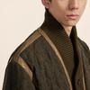 Men's Loose Fit Scarf Collar Short Cotton Jacket