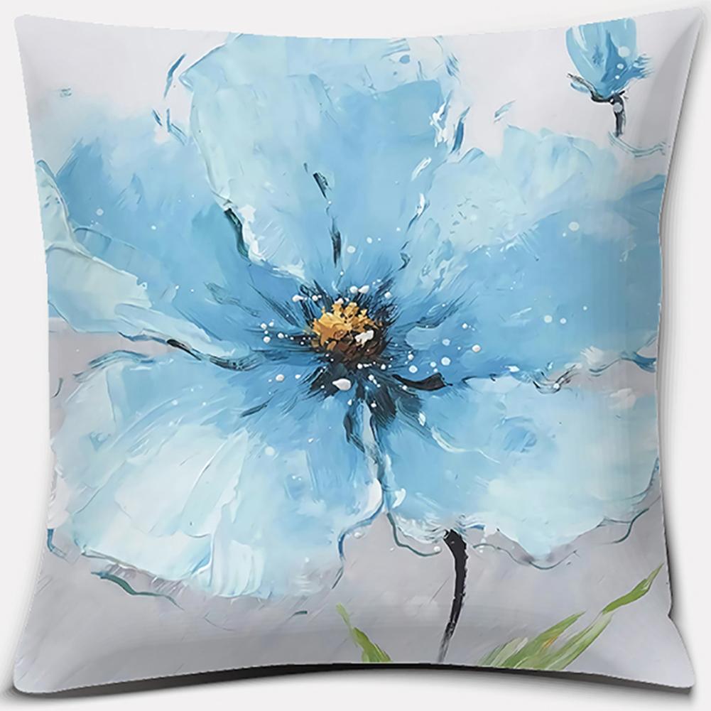 Наволочка с принтом цветов и птиц, квадратная наволочка, украшение для дома и офиса, наволочка, чехол для подушки