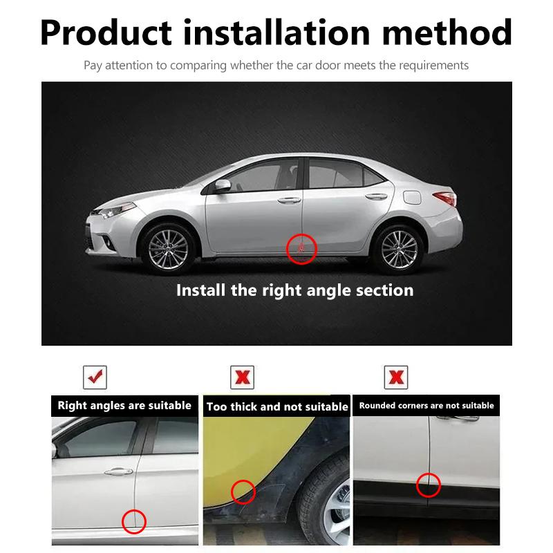 NGB5 Для Abarth 4 шт. Накладки на углы дверей автомобиля Антицарапающая защитная наклейка Автоаксессуары FIAT 500 FR Doblo Siena Tipo Stilo UNO