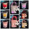 Love pattern Car Mounted Garbage Bin Cute Auto Seat Back Storage Bag  Car Interior Accessories