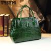 Women's Large-capacity Crocodile Pattern Large Bag Leather Large-capacity Boston Bag Shoulder Messenger Handbag