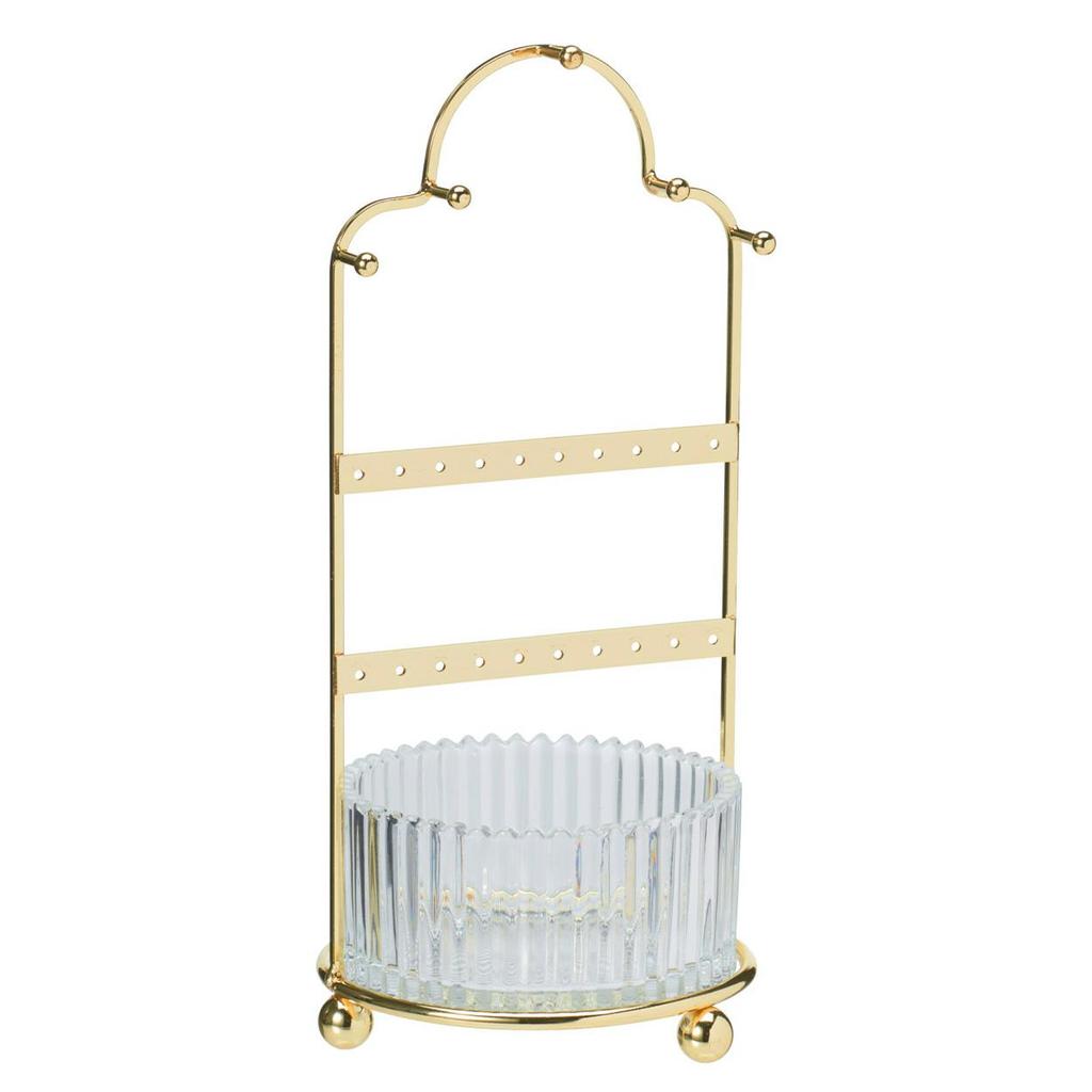 Jewelry Organizer Gold with Glass