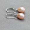 Real Freshwater Gray Pearl Earrings For Women ,Wedding 925 Sterling Silver Jewelry Black Natural Pearl Earring Girl Birthday Gift