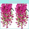 Artificial Ipomoea Nil Flower Vine Wall Hanging For Event Photography Use