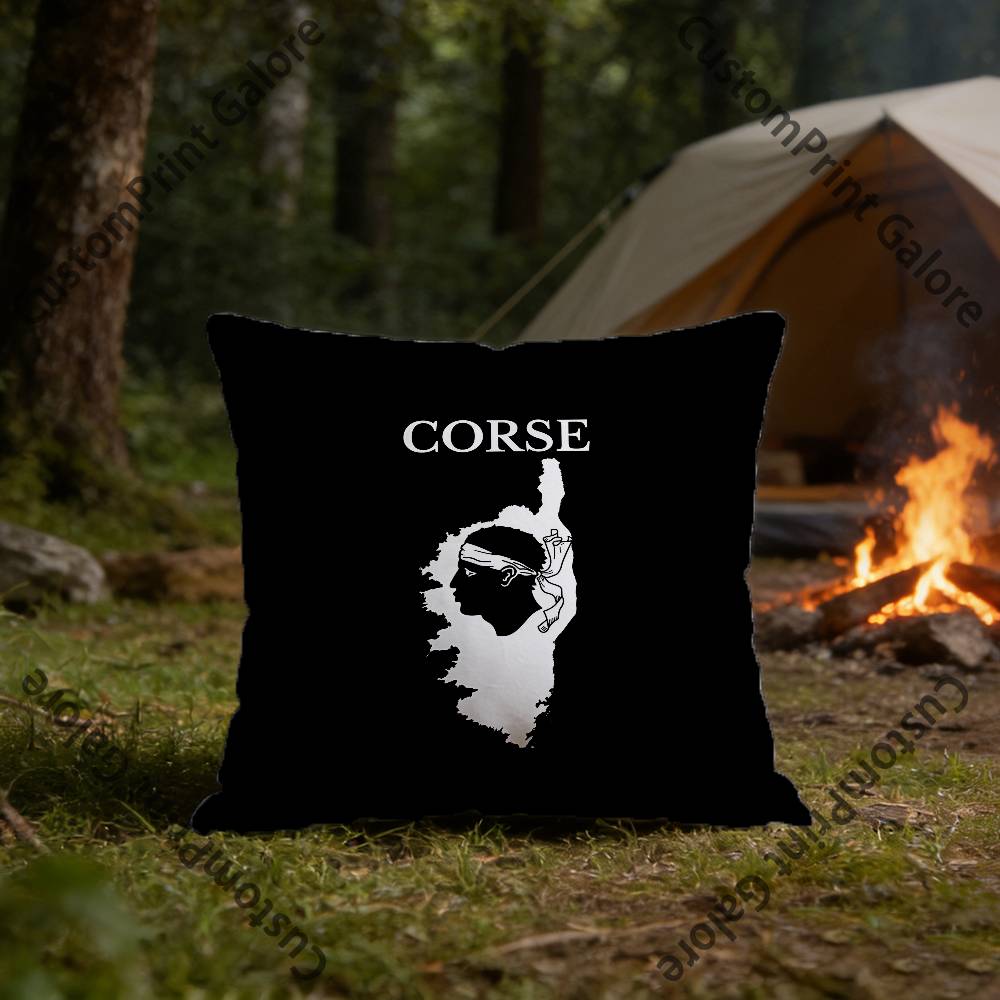 Corsica Corse France Flag Square Throw Pillow Cover Multiple Sizes Soft for Sofa Bedroom Living Room Home Decorative