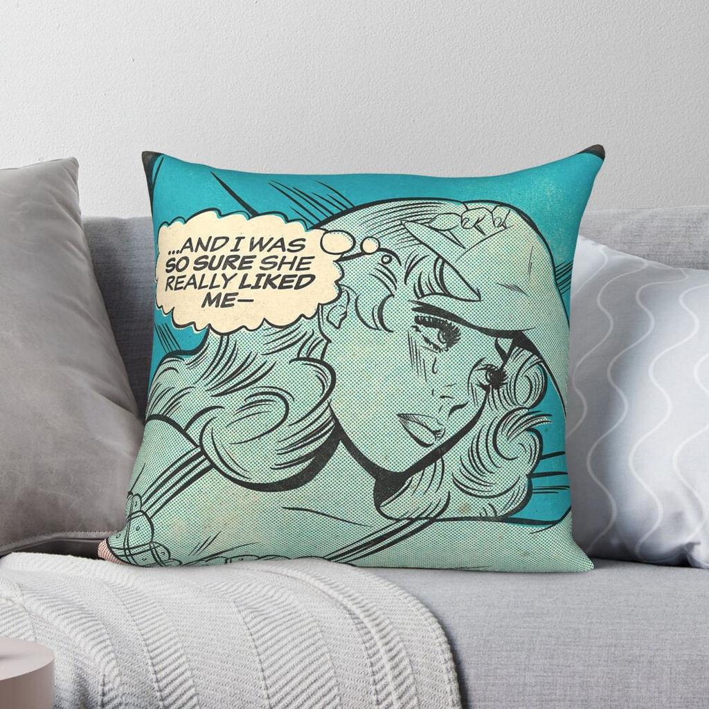 I Was So Sure Square Pillowcase Polyester Linen Velvet Printed Zip Decorative Throw Pillow Case Bed Cushion Cover