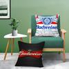 Classic Beer BBudweiser Cushion Cover Plush Fabric Soft DoubleSided Printed Sofa Warm Winter Home Child Gift Pillow Case