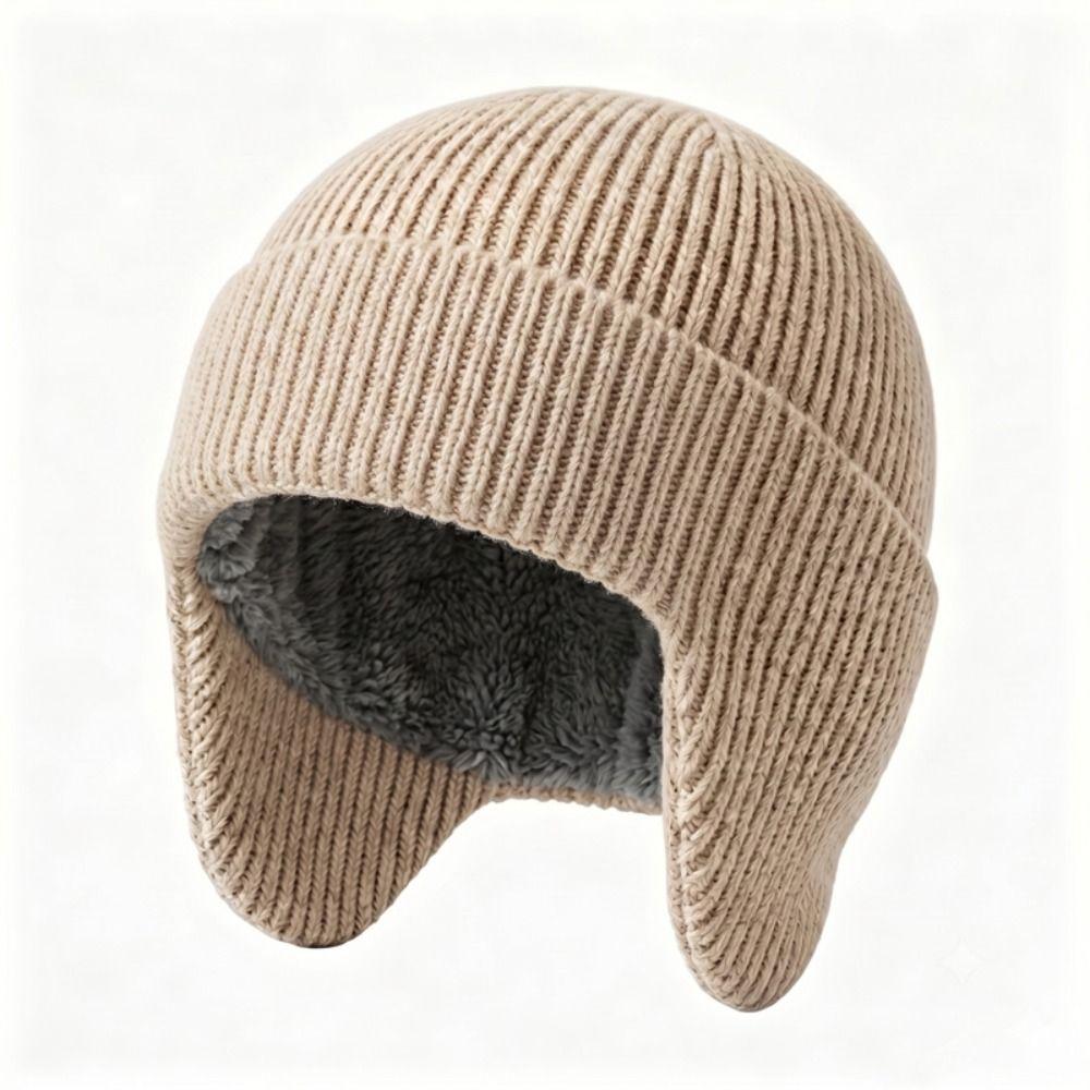 Windproof Earflap Beanie Hat Warm Cold-proof Hat New Knitted Hat Unisex