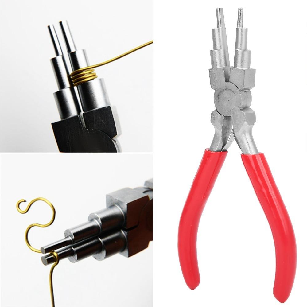 Round Mouth Bail Making Pliers 6-in-1 Jewelry Bail Pliers Wire Looping Pliers For Jewelry Making