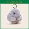 Плюшевый Причудливый Брелок из Кроличьего Меха Красочный Кролик Подарочный Аксессуар Для Стильных Девушек