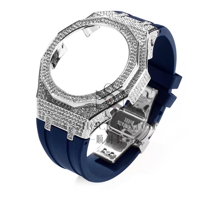 DAY Алмазный чехол для серии Casio GA-110/100/GD120 Металлический чехол Алмазный чехол «Звездное небо» Резиновый ремешок из смолы Аксессуары